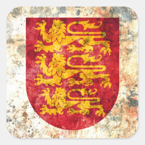 Royal Arms of England Square Sticker
