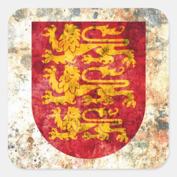 Royal Arms Of England Square Sticker by RodRoelsDesign at Zazzle