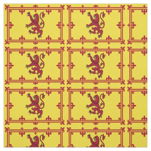Royal Arms of Scotland Flag Pattern Fabric