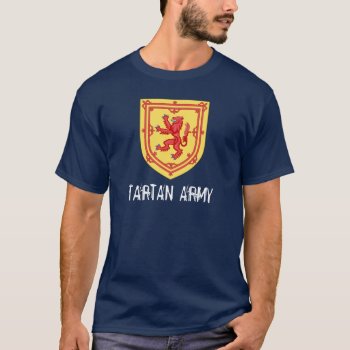Royal Arms Of Scotland Tartan Army T-shirt by abbeyz71 at Zazzle