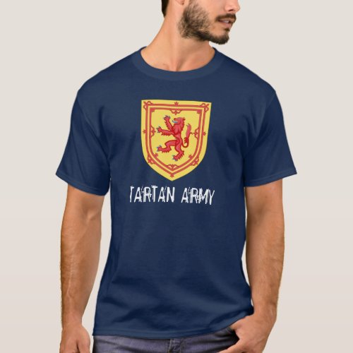 Royal Arms of Scotland Tartan Army T_Shirt 