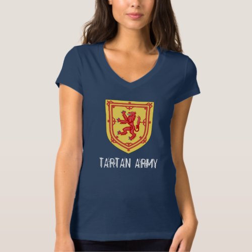 Royal Arms of Scotland Tartan Army T_Shirt