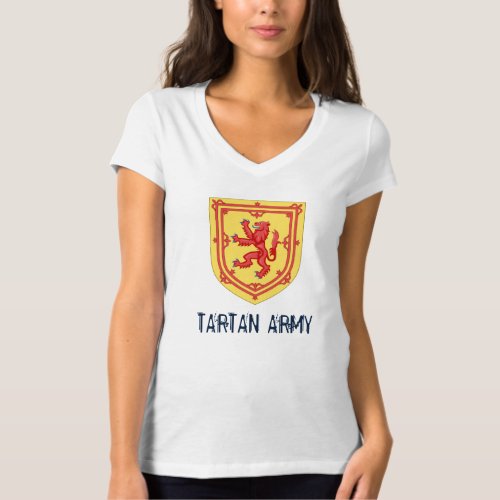 Royal Arms of Scotland Tartan Army T_Shirt