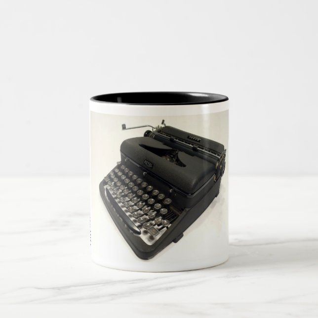 Royal Arrow typewriter Two-Tone Coffee Mug (Center)