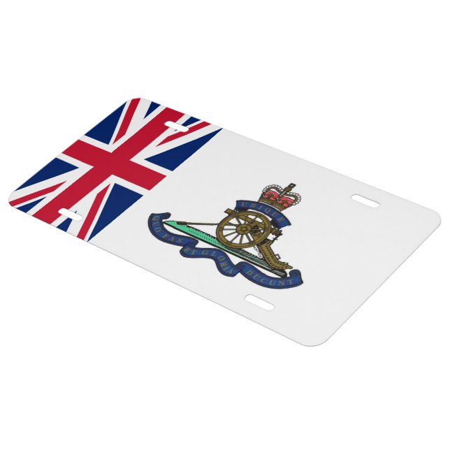 Royal Artillery badge - United Kingdom License Plate (Side)