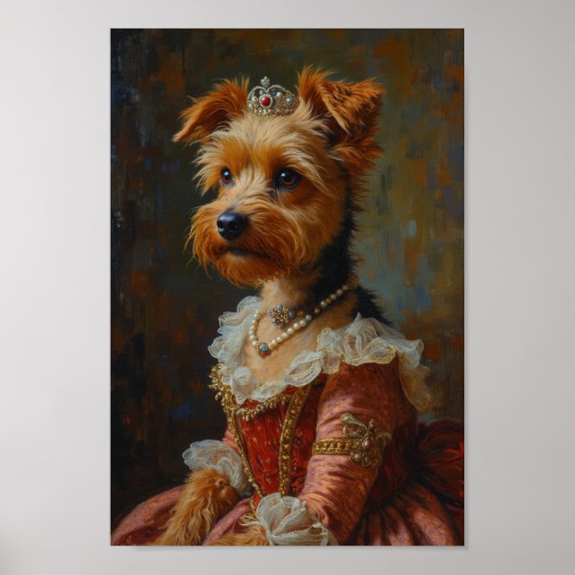 Royal Australian Terrier Portrait Poster (Front)