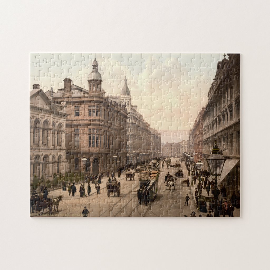 Royal Avenue Belfast 1905 street scene jigsaw puzzle