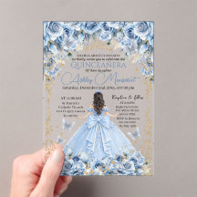 Royal Baby Blue Gold Crown Quinceañera