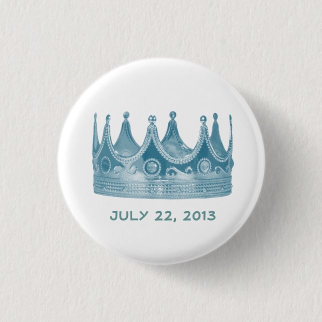 Royal Baby Born Crown Button (Front)