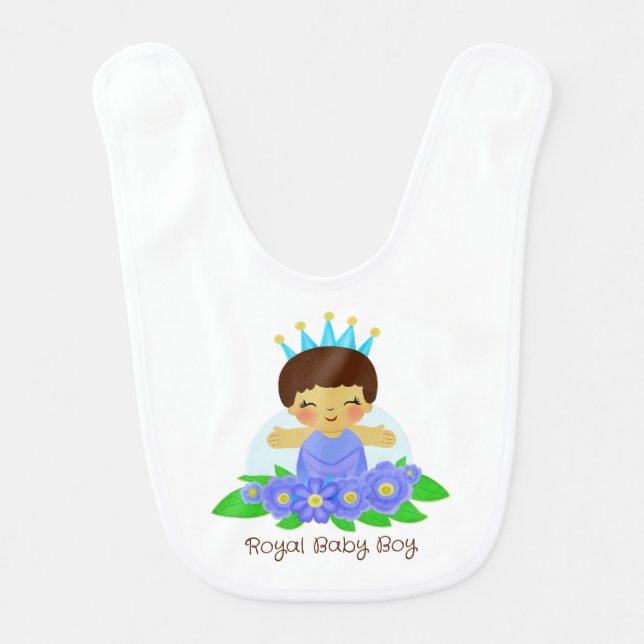 Royal baby boy baby bib (Front)