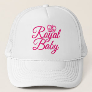 Royal Baby in Pink with Crown Trucker Hat