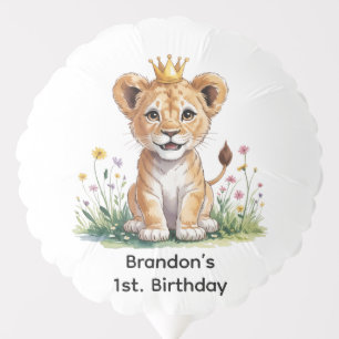 Royal Baby Lion 1st. Birthday Party Balloon