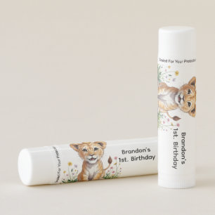 Royal Baby Lion 1st. Birthday Party Lip Balm