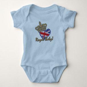 Royal Baby - United Kingdom Flag Heart Bodysuit