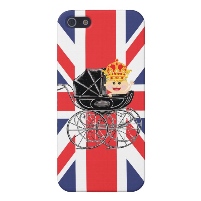 Royal Baby with Crown and Union Jack iPhone Case (Back)