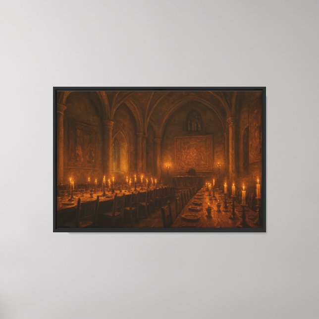 Royal Banquet Hall Oil Painting Canvas Print (Front)