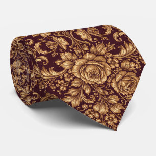 Royal Baroque Floral Elegance Neck Tie