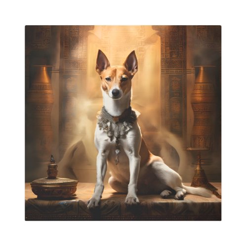 Royal Basenji in Egyptian Pyramid Metal Print