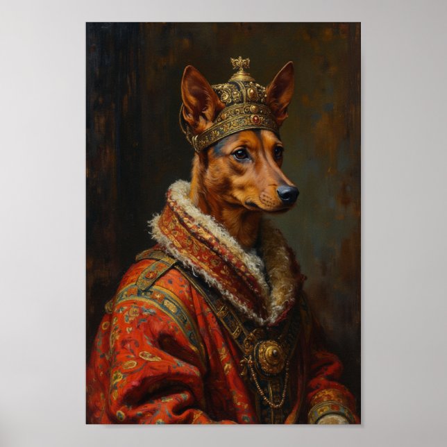 Royal Basenji Portrait Poster (Front)