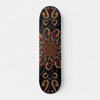 Royal Batik Floral Artistic Skateboard