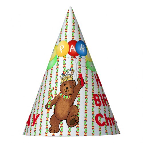 Royal Bear Custom 1st Birthday Party Hat