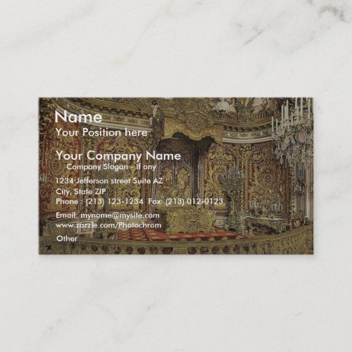 Royal bedroom, Herrenchiemsee Castle, Upper Bavari Business Card Template