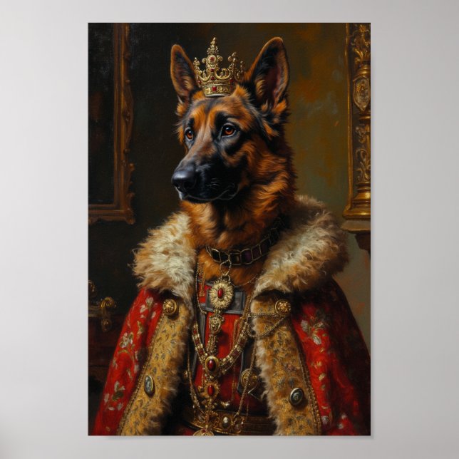 Royal Belgian Shepherd Portrait Poster (Front)