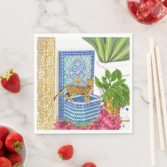 Royal Bengal Cats Napkins (Insitu)