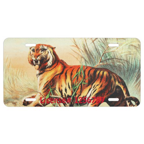 Royal Bengal Tiger by John Karst License Plate