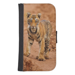 Royal Bengal Tiger cub on the move Wallet Phone Case For Samsung Galaxy S4