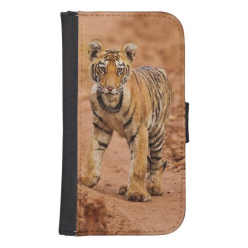 Royal Bengal Tiger cub on the move Wallet Phone Case For Samsung Galaxy S4