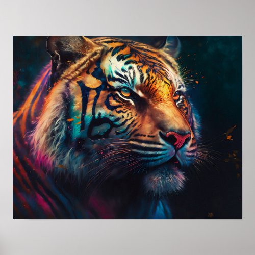 Royal Bengal Tiger Wildlife Poster