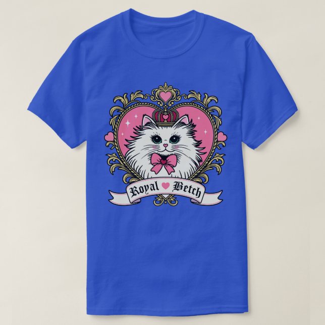 Royal Betch Kitty Cat Valentine Heart TShirt (Design Front)