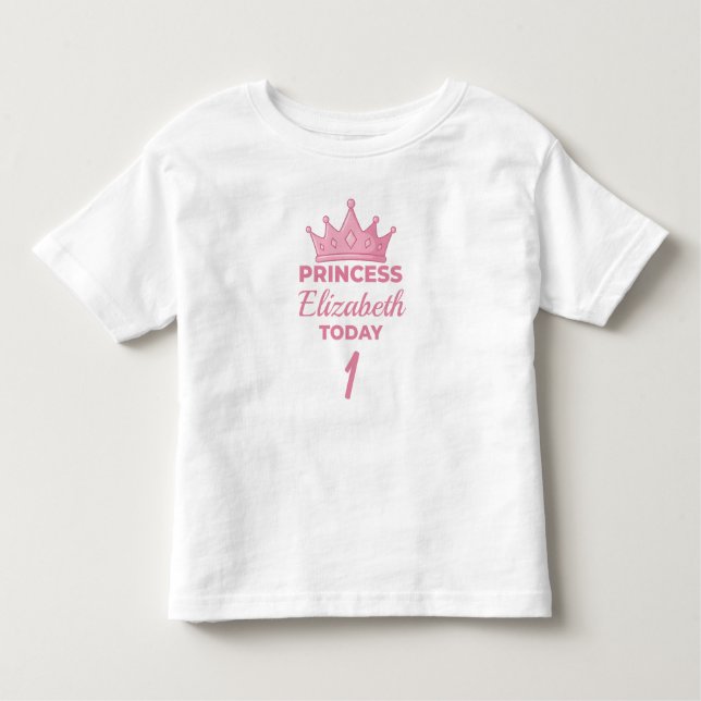 ROYAL BIRTHDAY – Custom Name Princess Tee for Girl (Front)