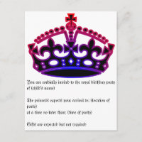 Royal birthday invitation