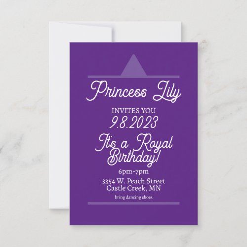 Royal Birthday Invitation 