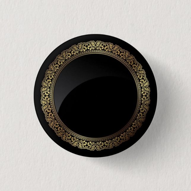 Royal Black Button (Front)