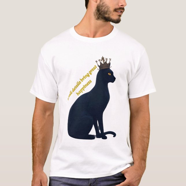 Royal black cat T-Shirt (Front)
