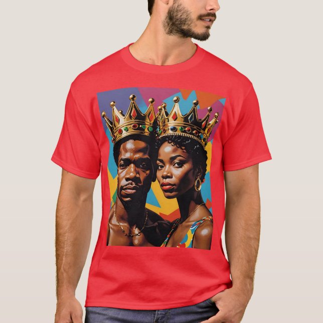Royal Black Love Crowned Couple Tee (Front)