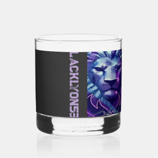 Royal black Lyon 53 T-Shirt Whiskey Glass