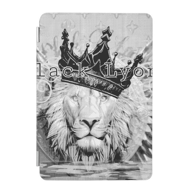 Royal black Lyon  iPad Mini Cover (Front)