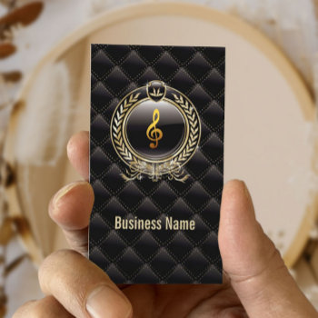 Royal Black Music Lessons Business Card by cardfactory at Zazzle