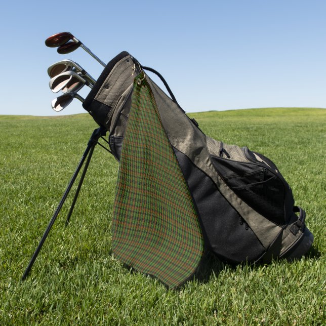 Royal Black Watch Tartan Plaid Classic Blue  Golf Towel (Green)