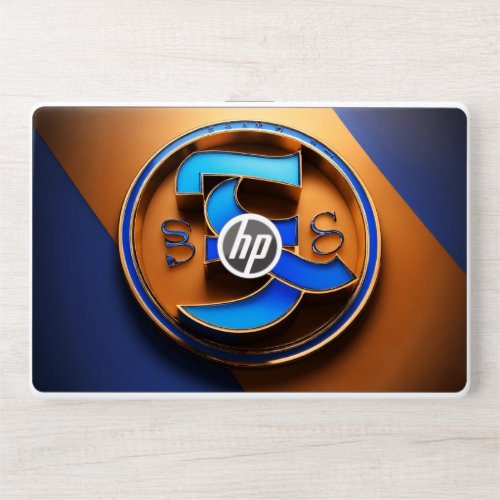 Royal Blue 3D SMM Logo Laptop Cover HP Laptop Skin