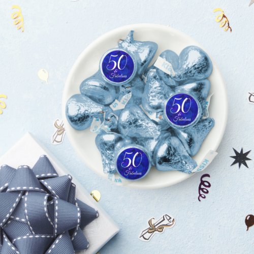 Royal Blue 50  Fabulous Birthday Party Hersheys Kisses