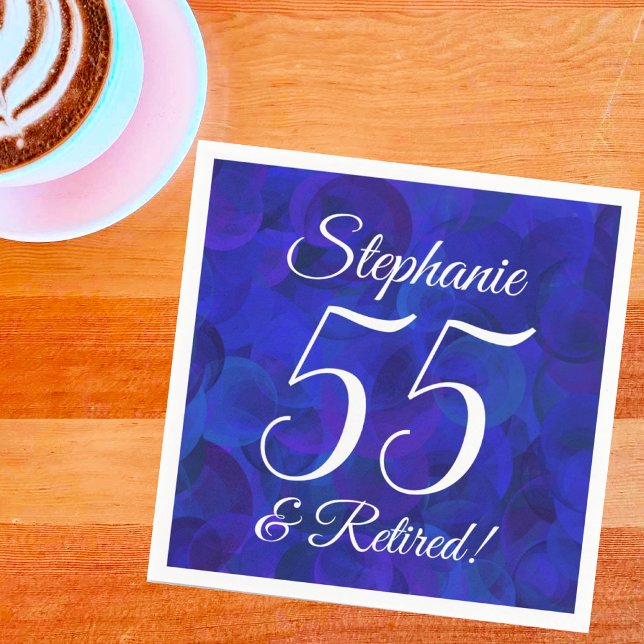 Royal Blue 55 and Retired Retirement Napkins (Creator Uploaded)