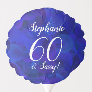 Royal Blue 60 and Sassy Birthday Party Balloon