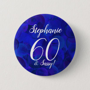 Royal Blue 60 and Sassy Birthday Party Button