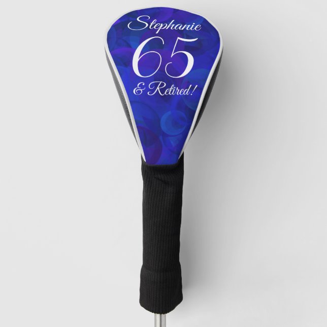 Royal Blue 65 and Retired Golf Head Cover (Front)
