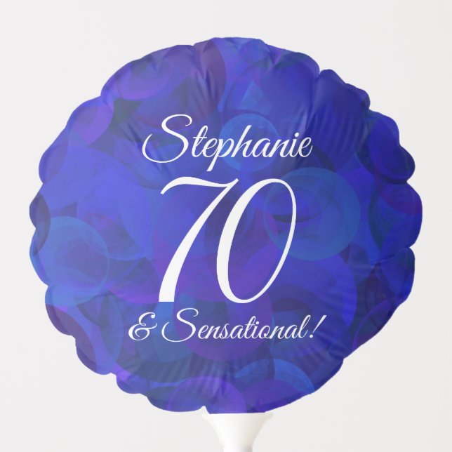 Royal Blue 70 and Sensational Birthday Party Balloon (Front)